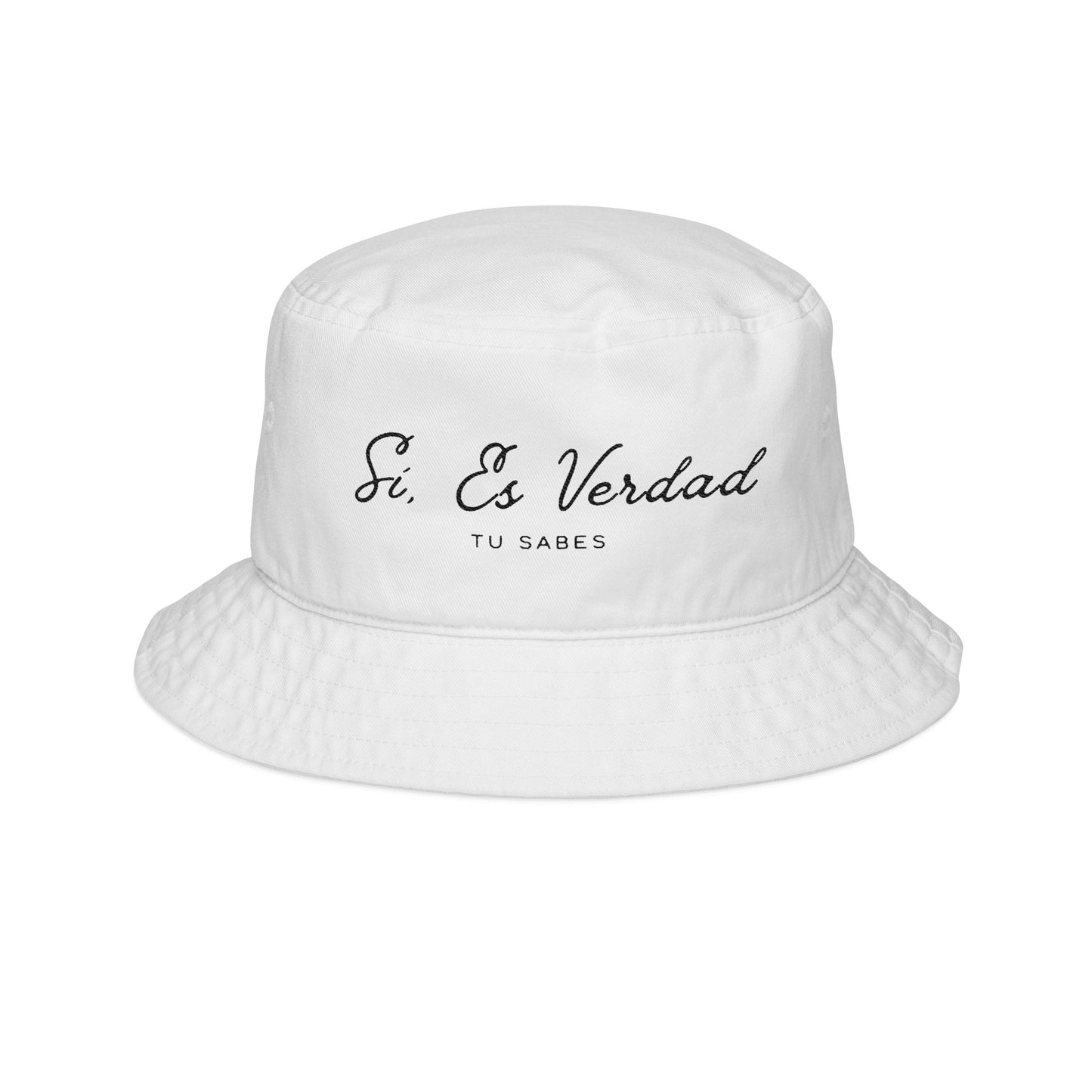 Embroidered Bucket Hat - 'Sí, Es Verdad' for Summer Vibes & Outdoor Fun