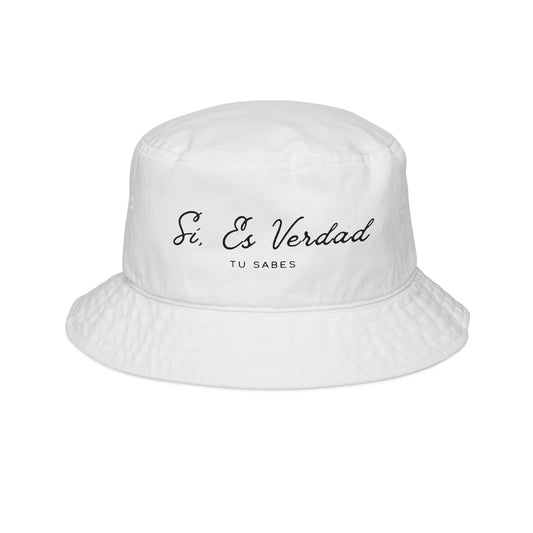 Embroidered Bucket Hat - 'Sí, Es Verdad' for Summer Vibes & Outdoor Fun