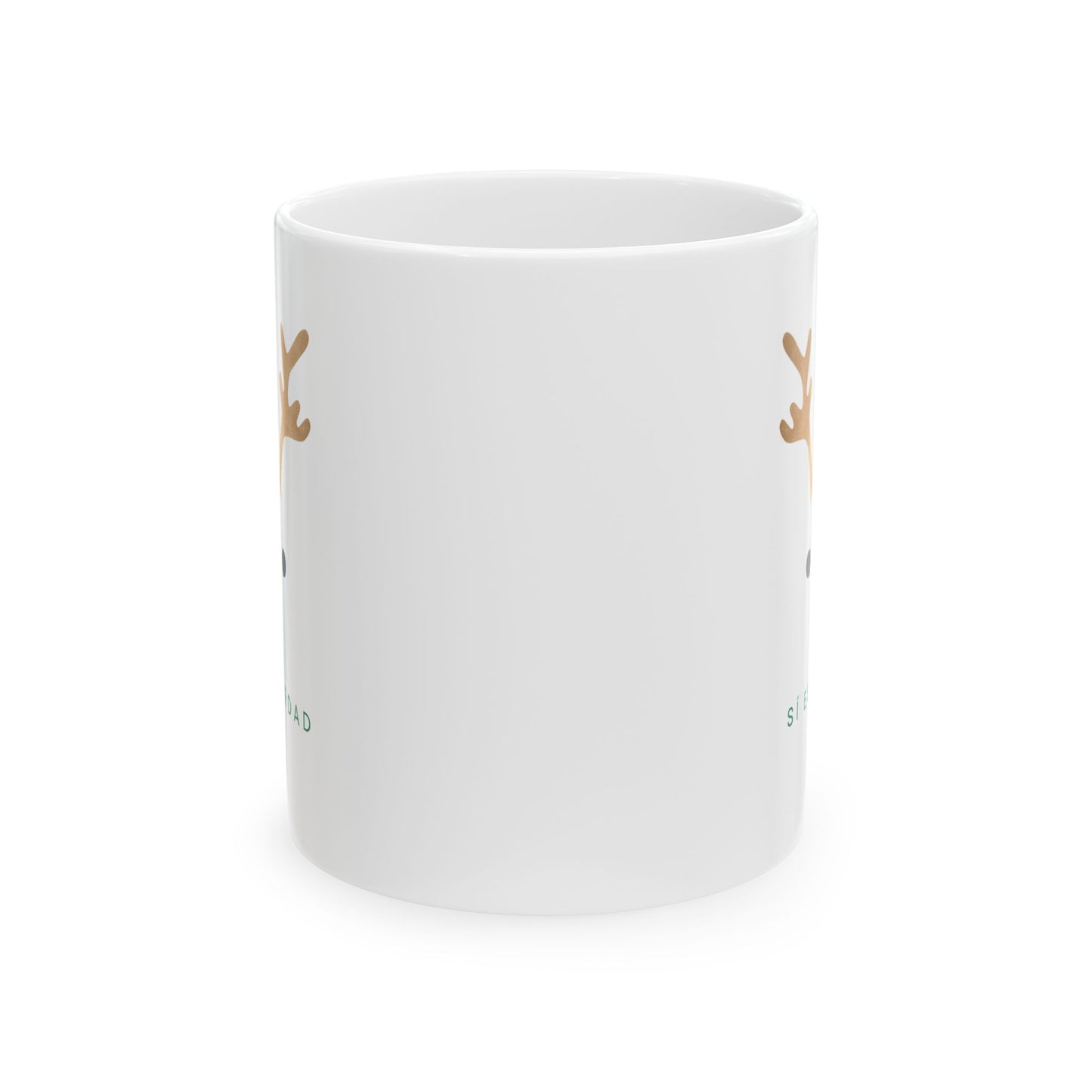 Christmas Reindeer Mug (Si Es Verdad) — Cute Holiday Coffee Cup