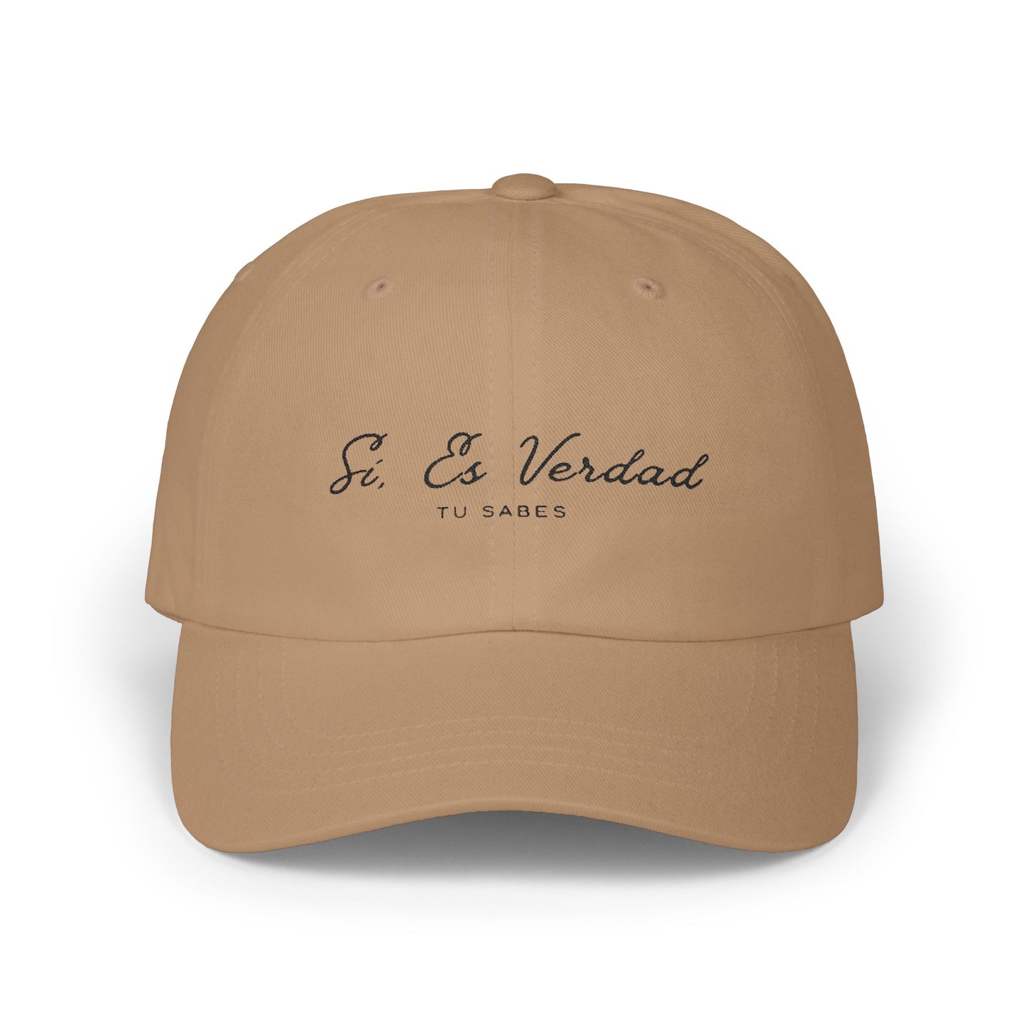 Classic Dad Cap - "Sí, Es Verdad" Stylish White Baseball Hat