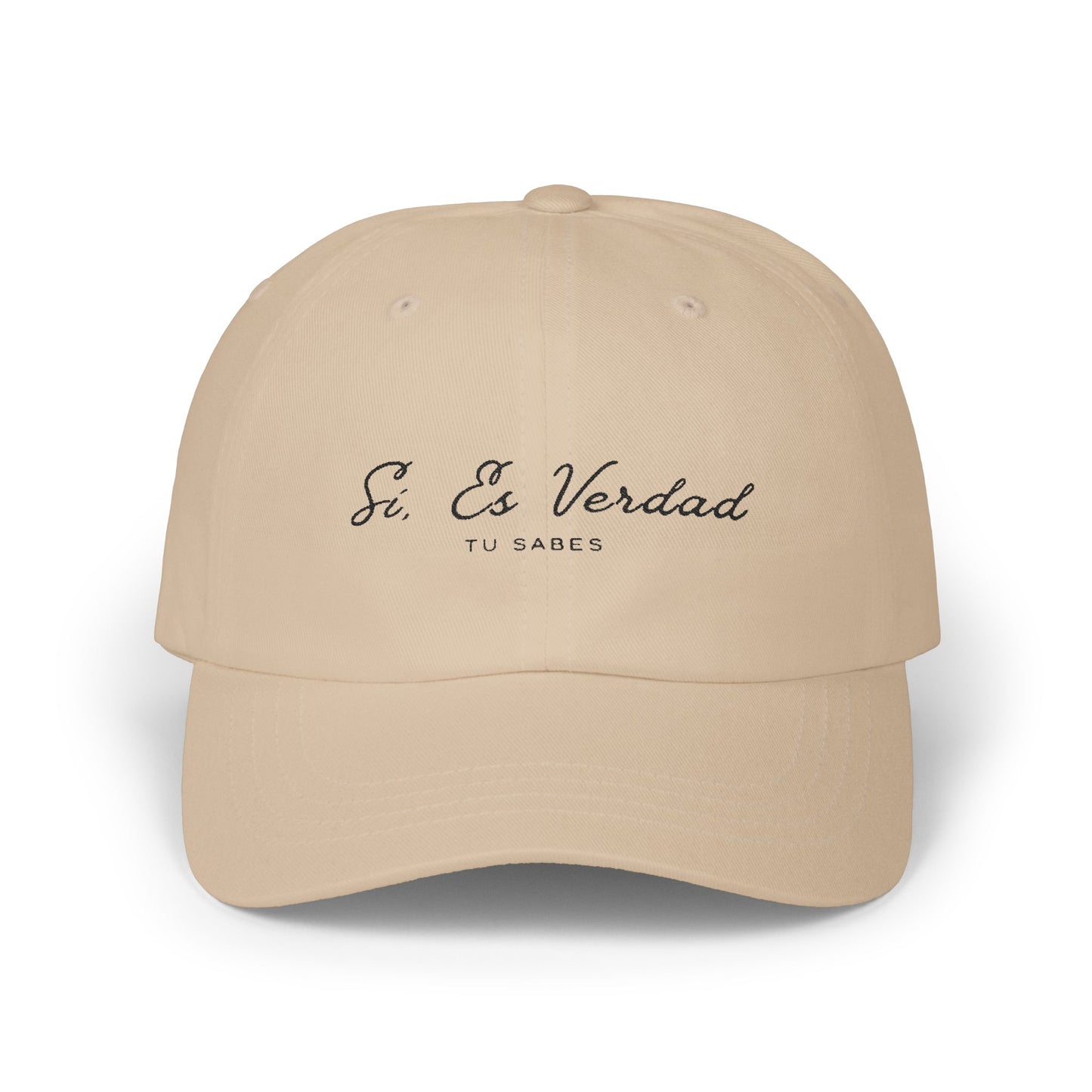 Classic Dad Cap - "Sí, Es Verdad" Stylish White Baseball Hat