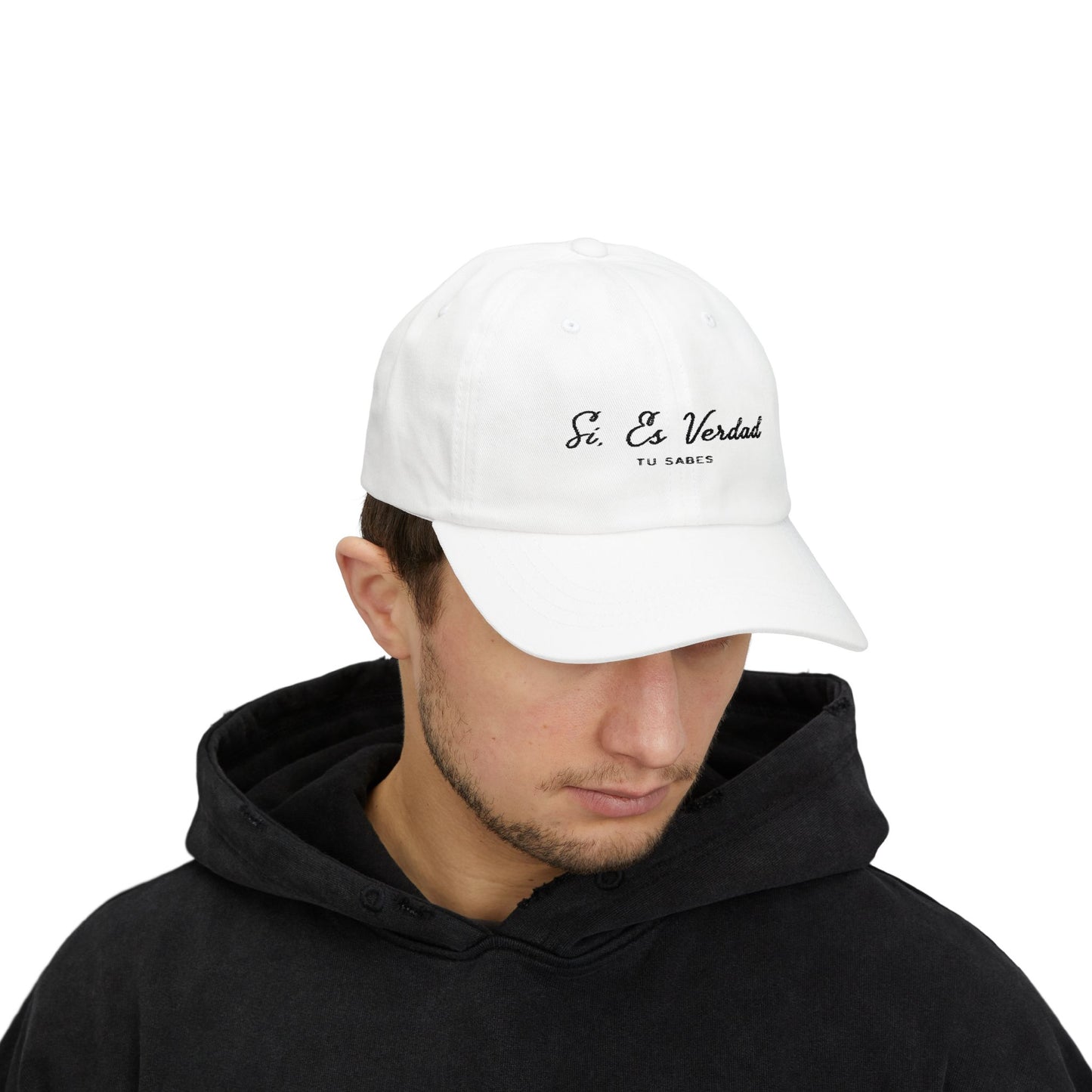 Classic Dad Cap - "Sí, Es Verdad" Stylish White Baseball Hat