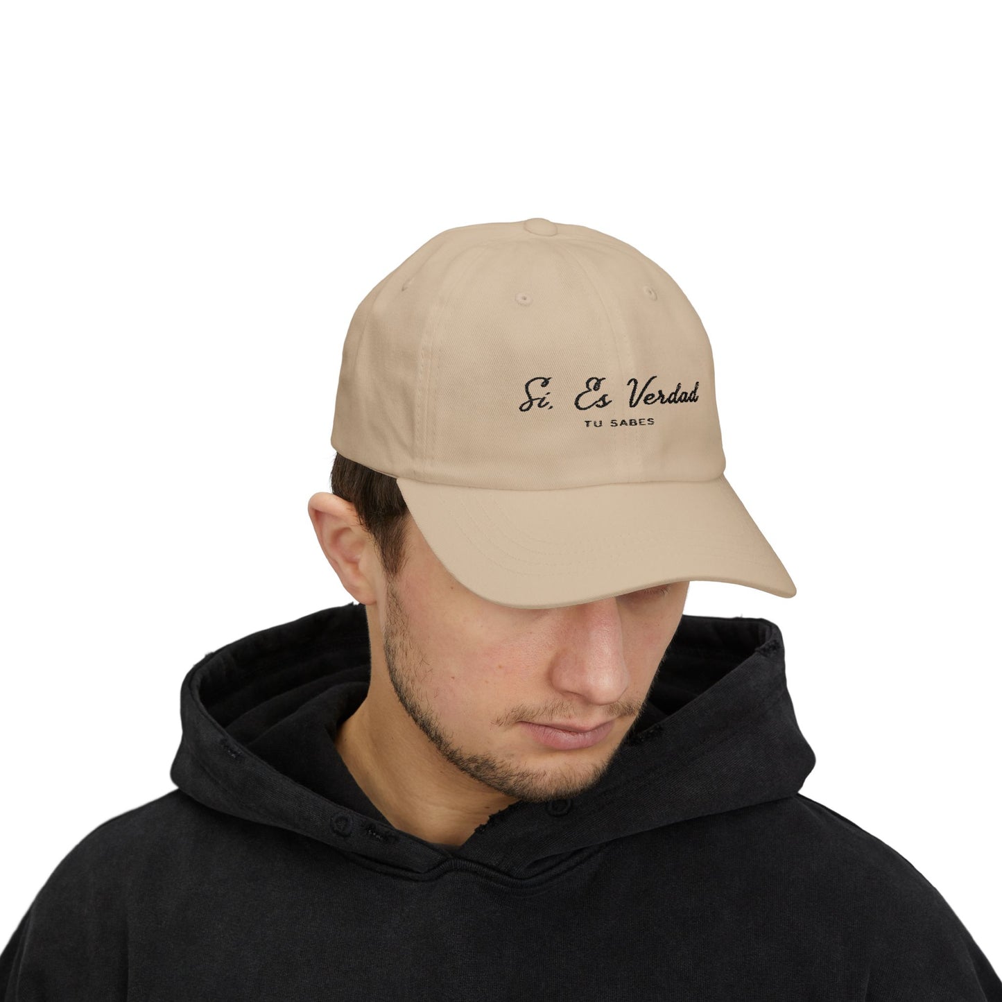 Classic Dad Cap - "Sí, Es Verdad" Stylish White Baseball Hat